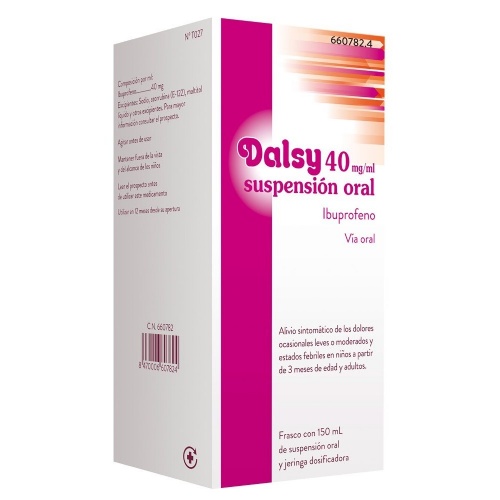 DALSY 40 mg/ml SUSPENSION ORAL , 1 frasco de 150 ml
