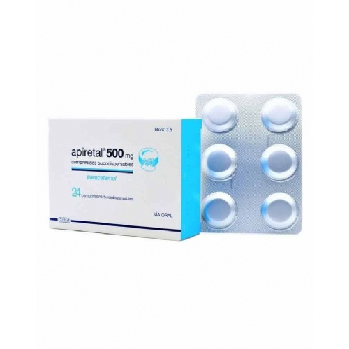 APIRETAL 500 mg COMPRIMIDOS BUCODISPERSABLES, 24 comprimidos
