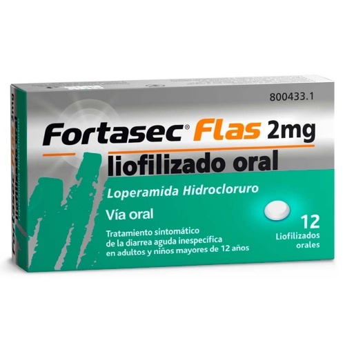 FORTASEC FLAS 2 mg LIOFILIZADO ORAL , 12 liofilizados