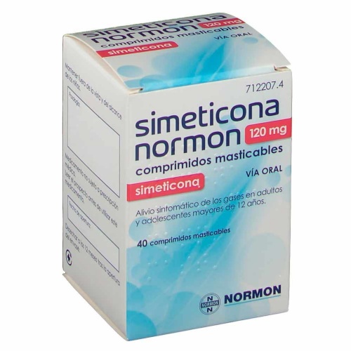 SIMETICONA NORMON 120 MG COMPRIMIDOS MASTICABLES, 40 comprimidos