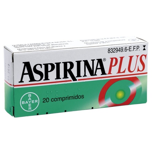 ASPIRINA PLUS 500 mg/ 50 mg COMPRIMIDOS , 20 comprimidos