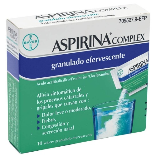 ASPIRINA COMPLEX GRANULADO EFERVESCENTE, 10 sobres