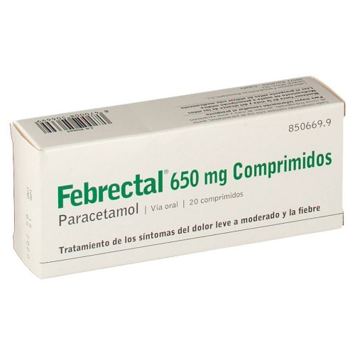 FEBRECTAL 650 MG COMPRIMIDOS , 20 comprimidos