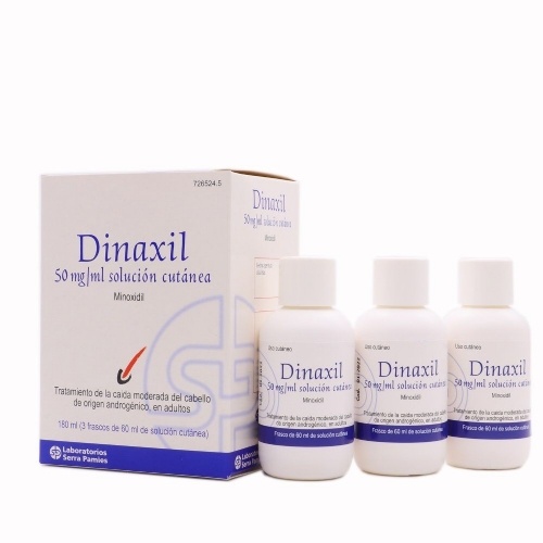 DINAXIL 50 MG/ML SOLUCION CUTANEA, 3 frascos de 60 ml