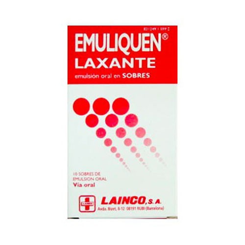 EMULIQUEN LAXANTE 7.173,9 mg/4,5 mg EMULSION ORAL EN SOBRES , 10 sobres