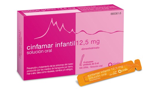 CINFAMAR INFANTIL 12,5 mg SOLUCION ORAL , 6 envases unidosis de 5 ml