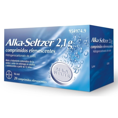 ALKA-SELTZER 2,1 g COMPRIMIDOS EFERVESCENTES , 20 comprimidos