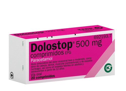 DOLOSTOP 500 MG COMPRIMIDOS , 20 comprimidos