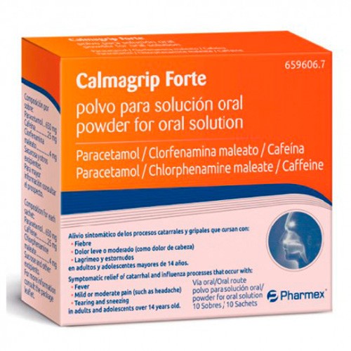 CALMAGRIP FORTE POLVO PARA SOLUCION ORAL, 10 sobres