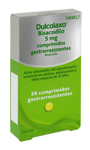 DULCOLAX BISACODILO 5 MG COMPRIMIDOS GASTRORRESISTENTES, 30 comprimidos