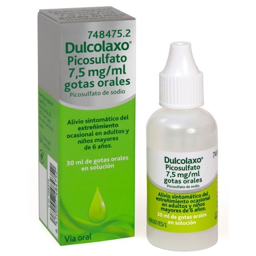 DULCOLAXO PICOSULFATO 7,5 mg/ml GOTAS ORALES , 1 frasco de 30 ml
