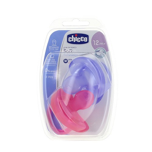 Chupete silicona - chicco physioforma soft (+ 12 meses 2 unidades niña)