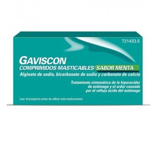 GAVISCON COMPRIMIDOS MASTICABLES SABOR MENTA,24 comprimidos