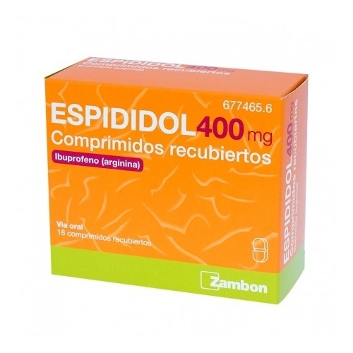 ESPIDIDOL 400 mg COMPRIMIDOS RECUBIERTOS, 18 comprimidos