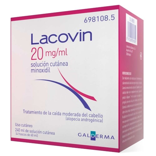 LACOVIN 20 mg/ml SOLUCIÓN CUTÁNEA , 4 x 60 ml