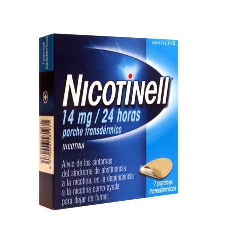 NICOTINELL 14 MG/24 HORAS PARCHE TRANSDERMICO , 7 parches