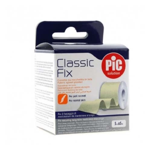 Esparadrapo - pic classic fix tejido (1 unidad 5 m x 5 cm color blanco)