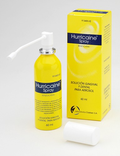 HURRICAINE SPRAY 200 mg/ml SOLUCION PARA PULVERIZACION BUCAL. , 1 frasco de 60 ml