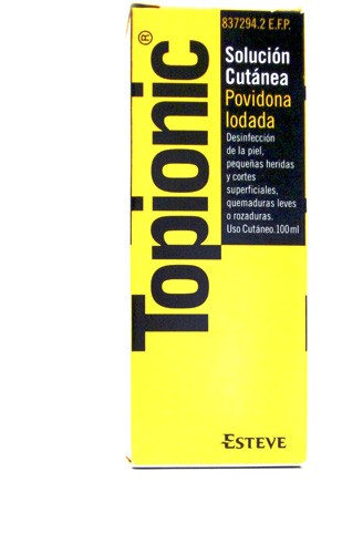 TOPIONIC SOLUCION CUTANEA, 1 frasco de 100 ml