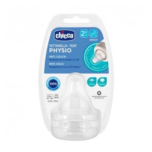 Tetina silicona flujo medio - chicco physio (+ 2 meses 2 unidades)