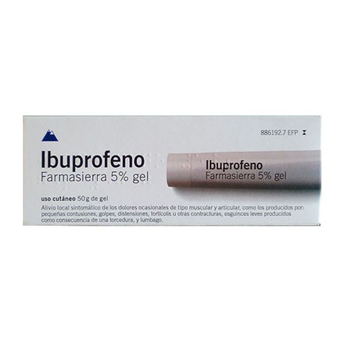 IBUPROFENO FARMASIERRA  50 mg/ g GEL , 1 tubo de 50 g