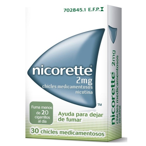 NICORETTE 2 mg CHICLES MEDICAMENTOSOS, 30 chicles