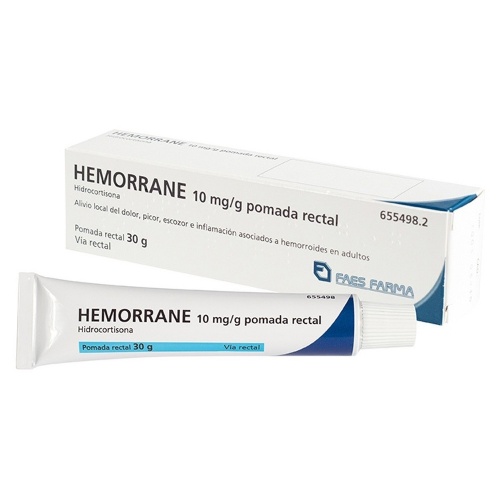 HEMORRANE 10 mg/g POMADA RECTAL , 1 tubo de 30 g
