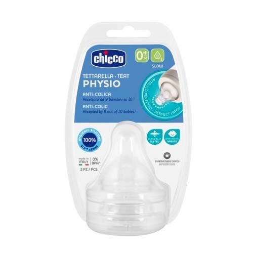 Tetina silicona flujo lento - chicco physio (+ 0 meses 2 unidades)