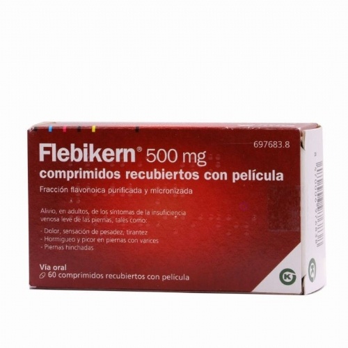 FLEBIKERN 500 MG COMPRIMIDOS RECUBIERTOS CON PELICULA , 60 comprimidos