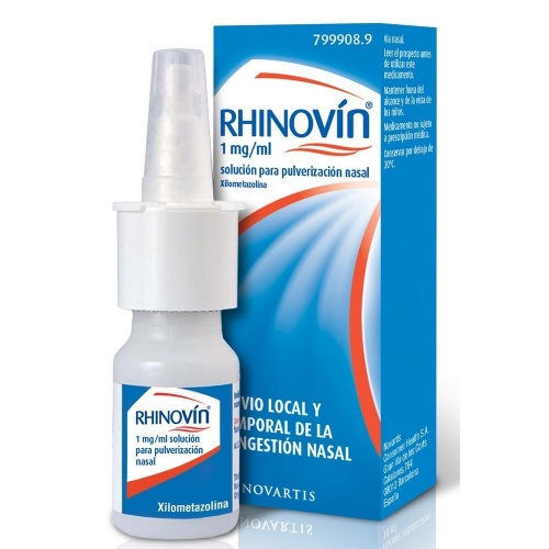 RHINOVÍN 1 MG/ML SOLUCIÓN PARA PULVERIZACIÓN NASAL, 1 frasco de 10 ml