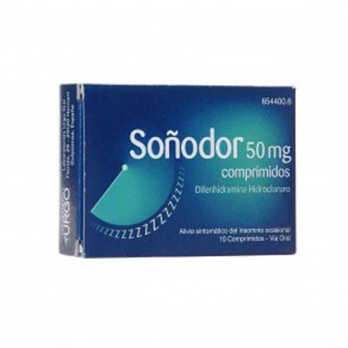 SOÑODOR DIFENHIDRAMINA 50 mg COMPRIMIDOS , 10 comprimidos