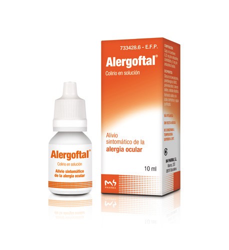 ALERGOFTAL 0,25 mg/ml+ 5 mg/ml COLIRIO EN SOLUCION , 1 frasco de 10 ml