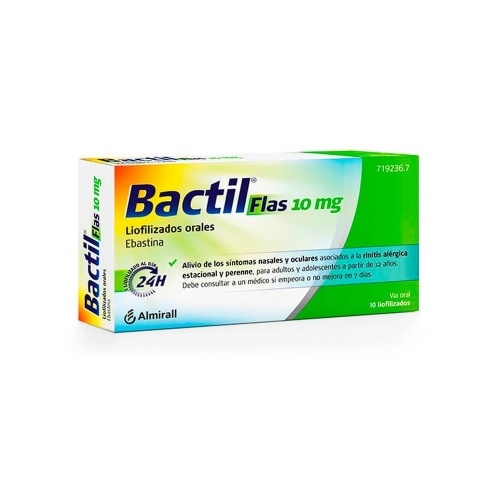 BACTIL FLAS 10 MG LIOFILIZADOS ORALES, 10 liofilizados orales