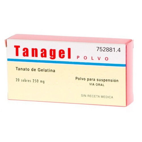 TANAGEL 250 mg POLVO PARA SUSPENSION ORAL , 20 sobres