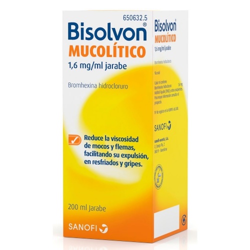 BISOLVON MUCOLITICO 1,6 mg/ ml JARABE, 1 frasco de 200 ml