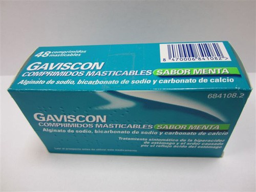 GAVISCON COMPRIMIDOS MASTICABLES SABOR MENTA , 48 comprimidos (BLISTER)