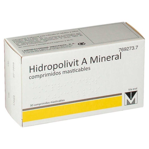 HIDROPOLIVIT A MINERAL COMPRIMIDOS MASTICABLES, 30 comprimidos