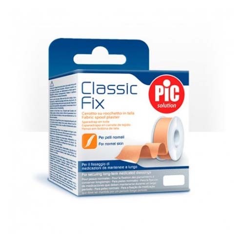 Esparadrapo hipoalergico - pic classic fix tela (1 unidad 5 m x 2,5 cm color piel)