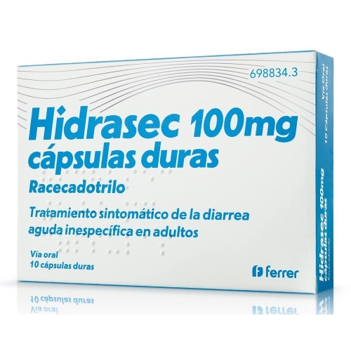 HIDRASEC 100 MG CAPSULAS DURAS , 10 cápsulas