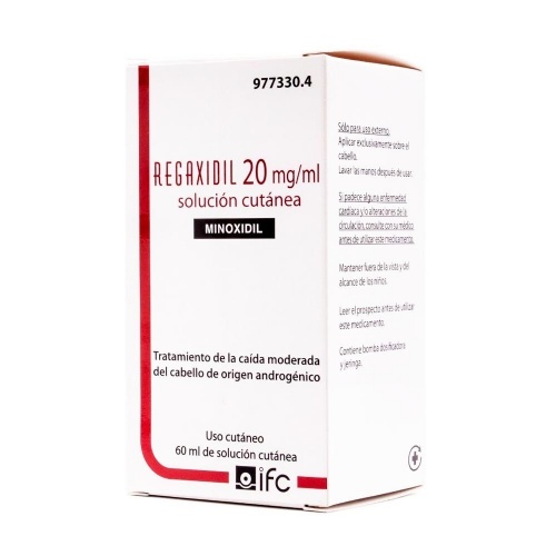 REGAXIDIL 20 mg/ml SOLUCION CUTANEA , 1 frasco de 60 ml