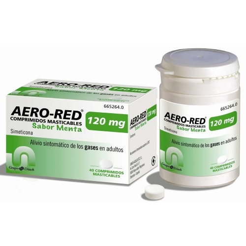 AERO RED 120 mg COMPRIMIDOS MASTICABLES SABOR MENTA, 40 comprimidos