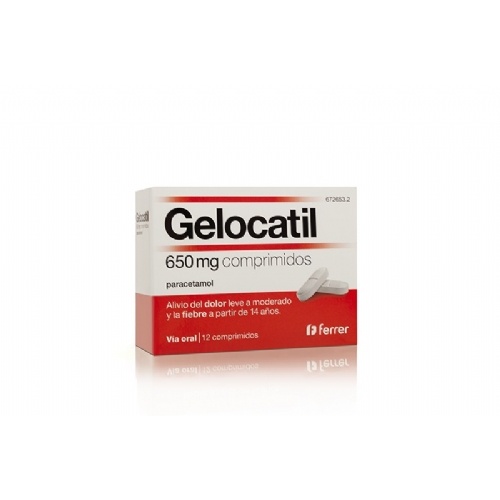 GELOCATIL 650 mg COMPRIMIDOS, 12 comprimidos