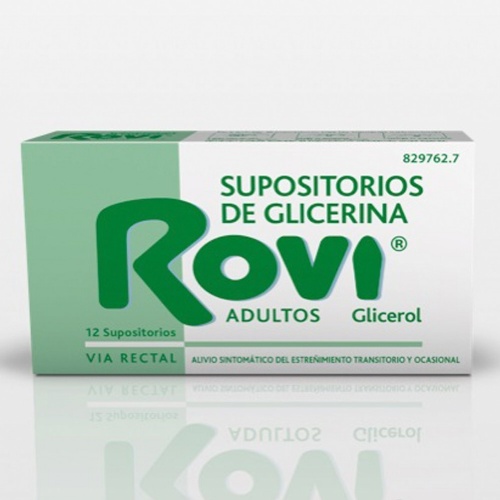 SUPOSITORIOS DE GLICERINA ROVI ADULTOS, 12 supositorios