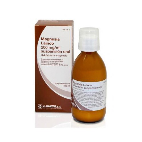 MAGNESIA LAINCO 200 MG/ML SUSPENSION ORAL , 220 ml