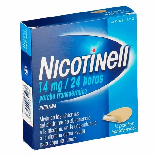 NICOTINELL 14 MG/24 HORAS PARCHE TRANSDERMICO , 14 parches