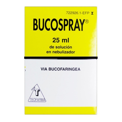 BUCOSPRAY 15 mg/ml + 0,5 mg/ml  SOLUCION PARA PULVERIZACION BUCAL , 1 frasco de 25 ml