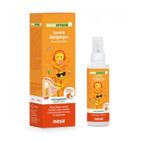 Nosa attack locion 5% dimeticona antipiojos 1 envase 100 ml aroma melocoton - antipiojos