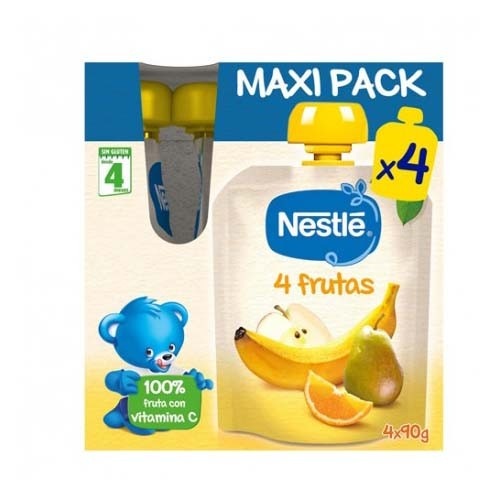 Nestle naturnes 4 frutas (pouch 4 u x 90 g)