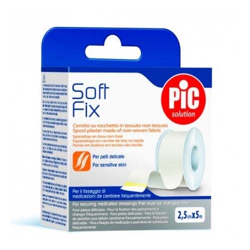 Esparadrapo hipoalergico - pic soft tejido sin tejer (1 unidad 5 m x 2,5 cm color blanco)