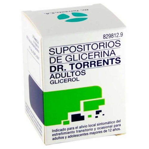 SUPOSITORIOS DE GLICERINA DR. TORRENTS ADULTOS, 12 supositorios